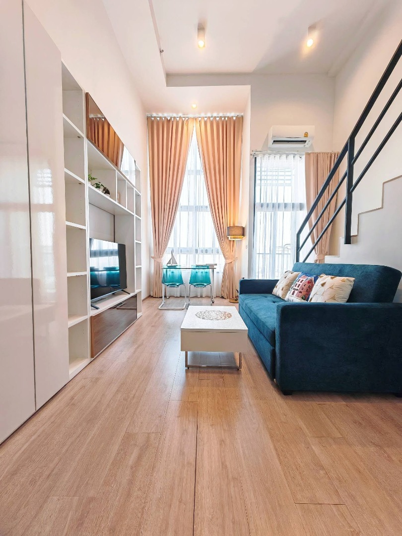 🔥ให้เช่าด่วน🔥Ideo Rama​9 -​ Asoke ห้อง Studio Hybrid 2​ ชั้น​ สูง​ 4.5​ เมตร ชั้นสูง ไม่บล็อควิว ตกแต่งสวยพร้อมเข้าอยู่ ❗