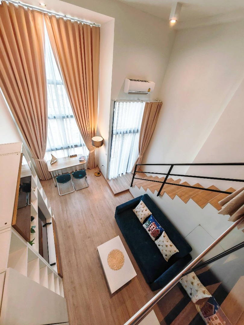 🔥ให้เช่าด่วน🔥Ideo Rama​9 -​ Asoke ห้อง Studio Hybrid 2​ ชั้น​ สูง​ 4.5​ เมตร ชั้นสูง ไม่บล็อควิว ตกแต่งสวยพร้อมเข้าอยู่ ❗