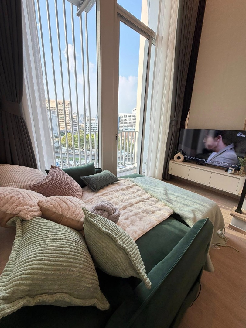 🔥ให้เช่าด่วน🔥คัลเจอร์ จุฬา ห้องตกแต่งสวย เพดานสูง โปร่ง เฟอร์นิเจอร์ครบพร้อมเข้าอยู่  ใกล้  BTS ศาลาแดง