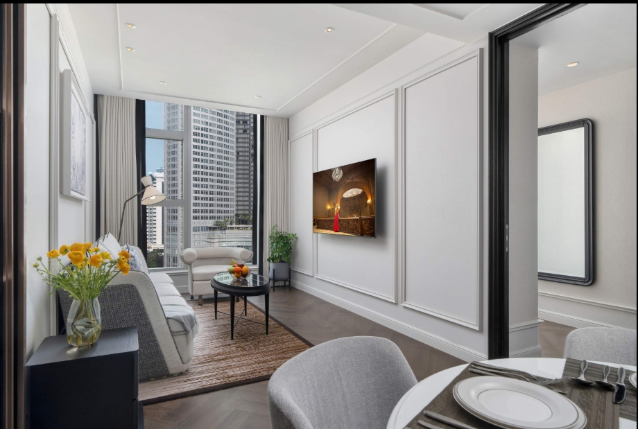 🔥ให้เช่าด่วน🔥LA CLEF Two - Bedroom Deluxe 75 ตร.ม. ใกล้ BTS ทองหล่อ 150 เมตร ห้องสวยพร้อมเข้าอยู่ + ฟรี Wi-fi + ทำความสะอาด 3 ครั้ง/สัปดาห์ + เลี้ยงสัตว์ได้