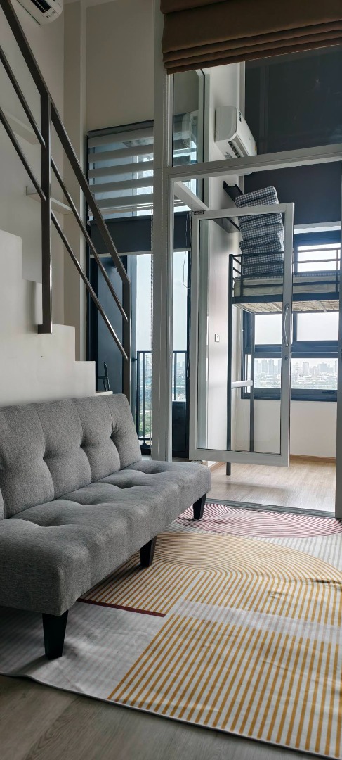 🔥ให้เช่าด่วน🔥ไอดีโอ นิว พระราม 9 ห้อง Duplex เพดานสูง 4.5 ม. ชั้น 20 วิวโล่ง ใกล้ Airport Link รามคำแหง พร้อมอยู่ เฟอร์ครบ